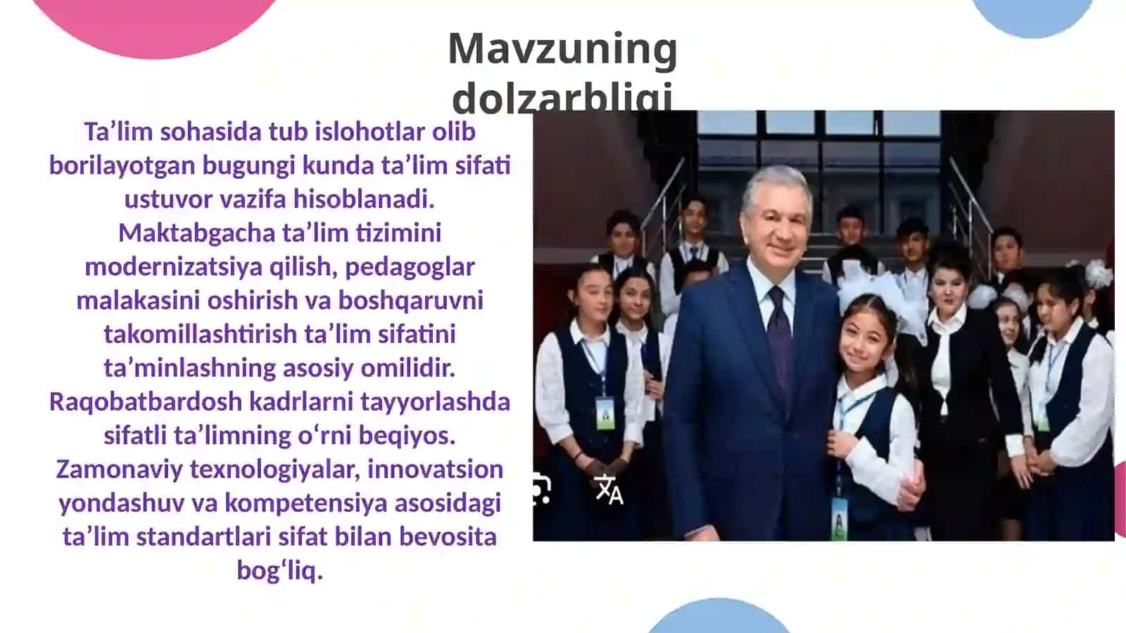 TA’LIM SIFATI  TUSHUNCHASI  VA UNING  MOHIYATI slayd 2
