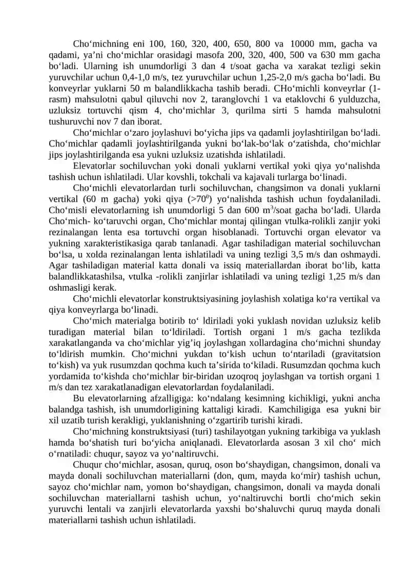 Cho‘michli konveyerler-elevatorlar 2
