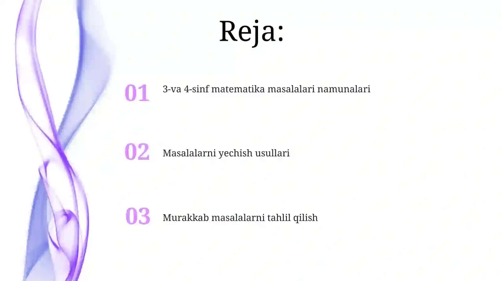 4-sinf geometriya mashqlarida, Samarqand viloyati maktablarida, hajmi 10 kub sm bo'lgan kub va parallelpipedlarning yuzasi hisoblash masalalari beriladi 2