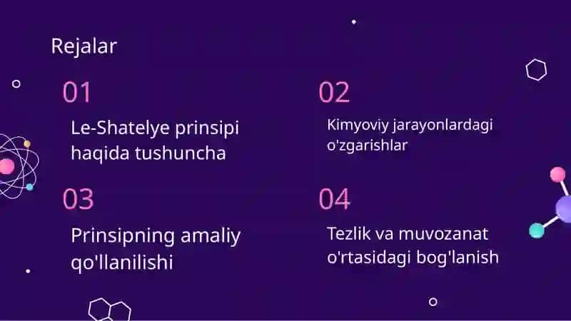 Le-Shatelye prinsipi va uning kimyoviy jarayonlardagi ahamiyati 2