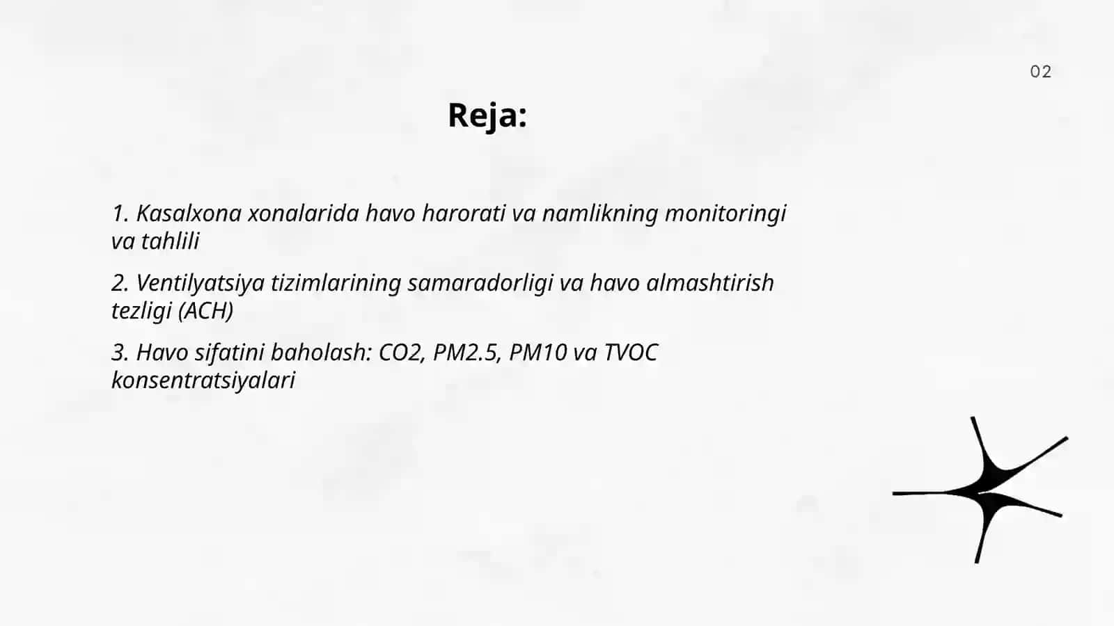 Kasalxona xonalarining mikroiqlimini oʻrganish va baholash 2
