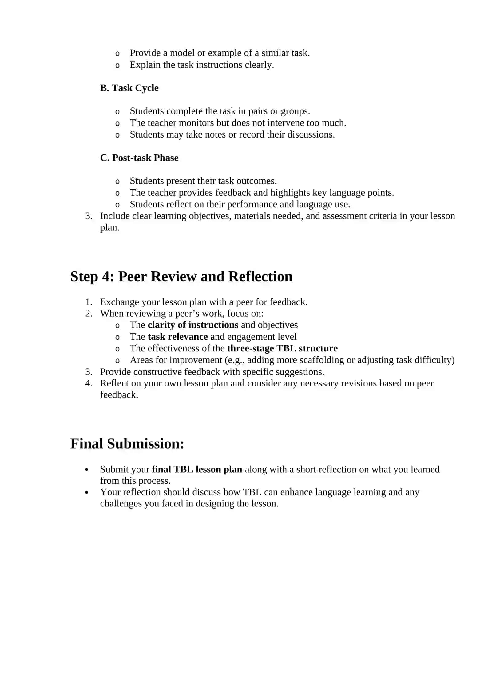 Designing Task-Based Learning (TBL) Lesson Plans 2