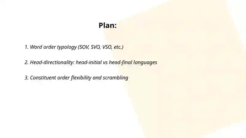 Typology of syntactic level 2