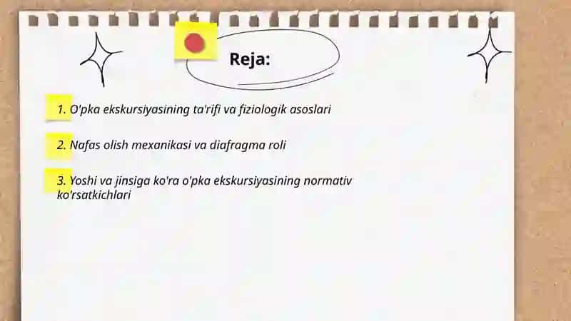 O'pka ekskursiyasining norma va patologiyasi 2