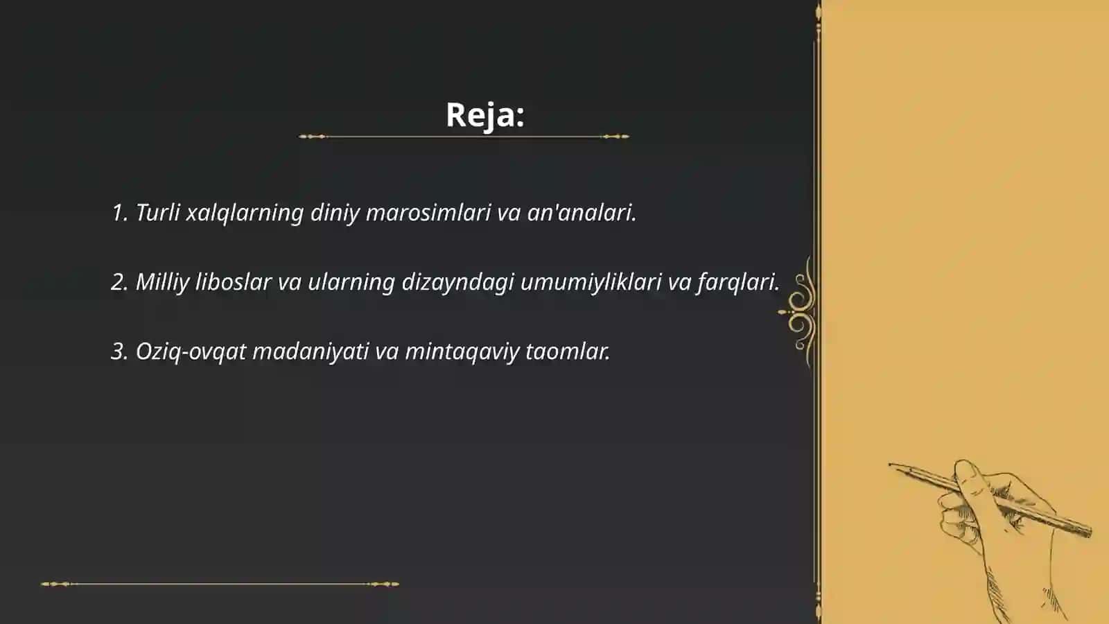 Turli xalqlarning diniy marosimlari va an'analari 2