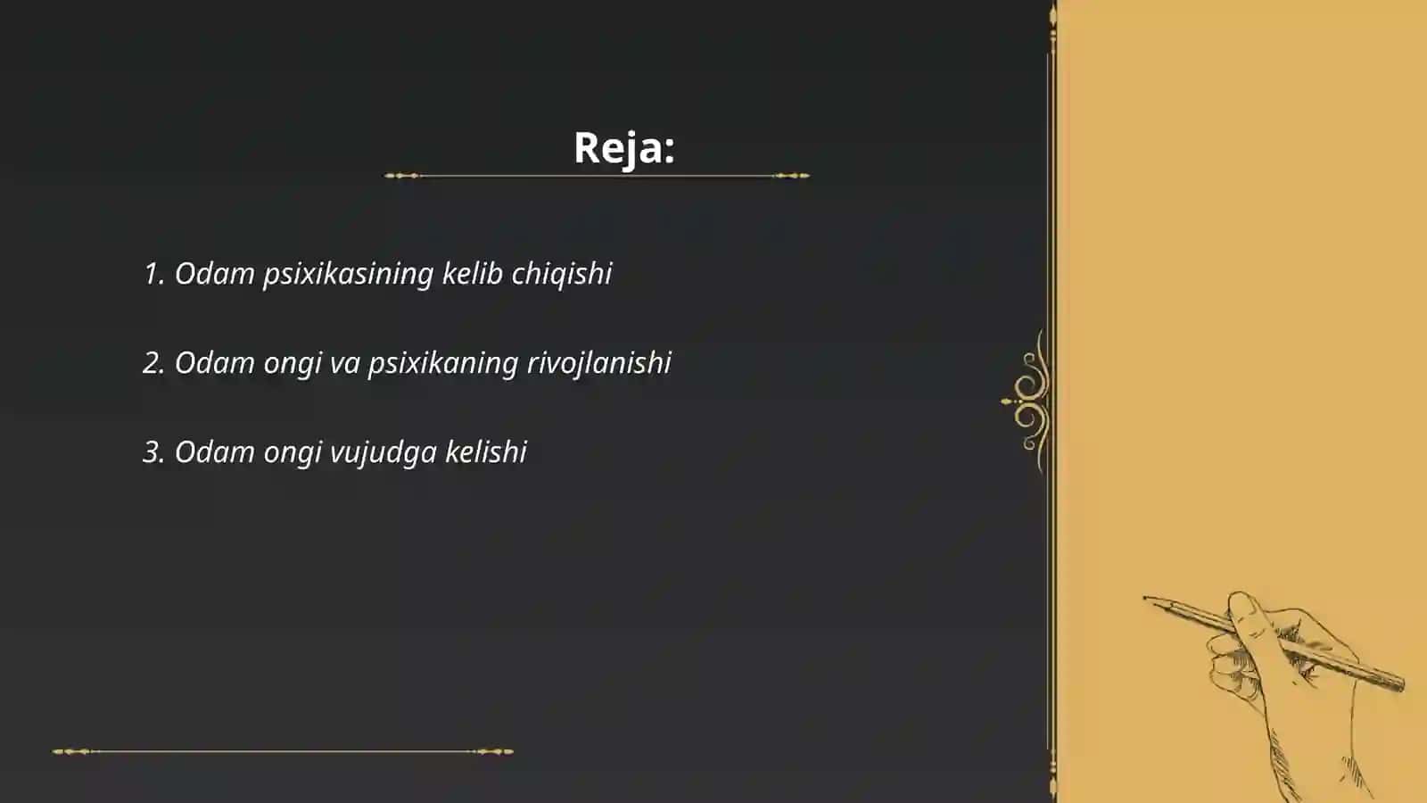 Odam psixikasining kelib chiqishi 2