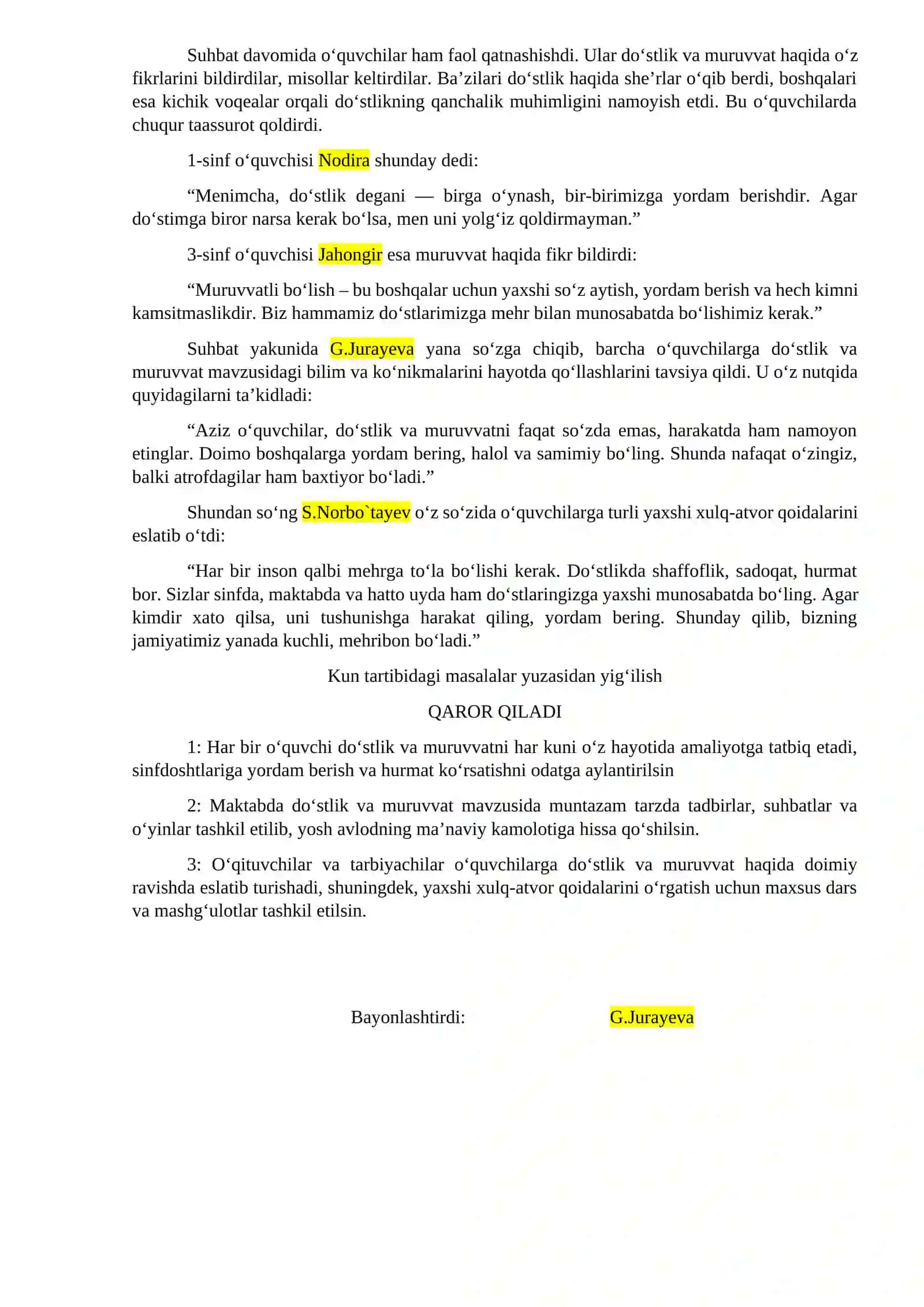 Do‘stlik va muruvvat 2