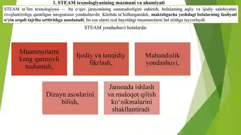 STEM va STEAMning rivojlanishi  STEM va STEAMga aylanishi va takomillashishi 2