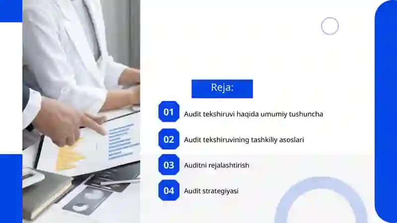 AUDIT TEKSHIRUVINING TASHKILIY ASOSLARI, AUDIT STRATEGIYASI VA TEXNOLOGIYASI 2