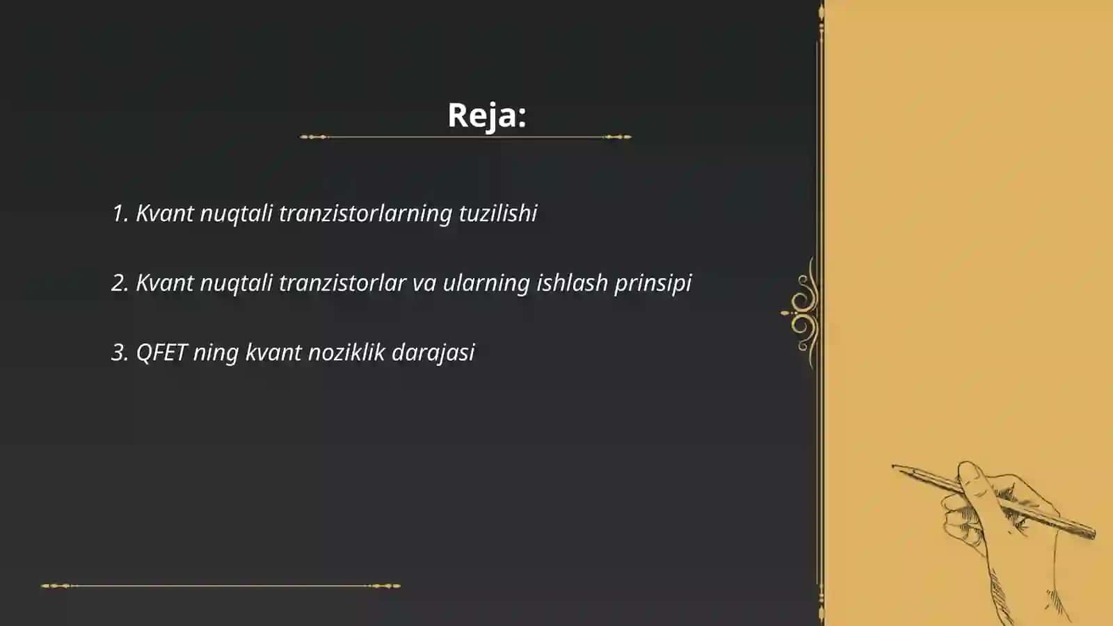 Kvant nuqtali tranzistorlar (QFET) va ularning aniq elektronikadagi roli 2