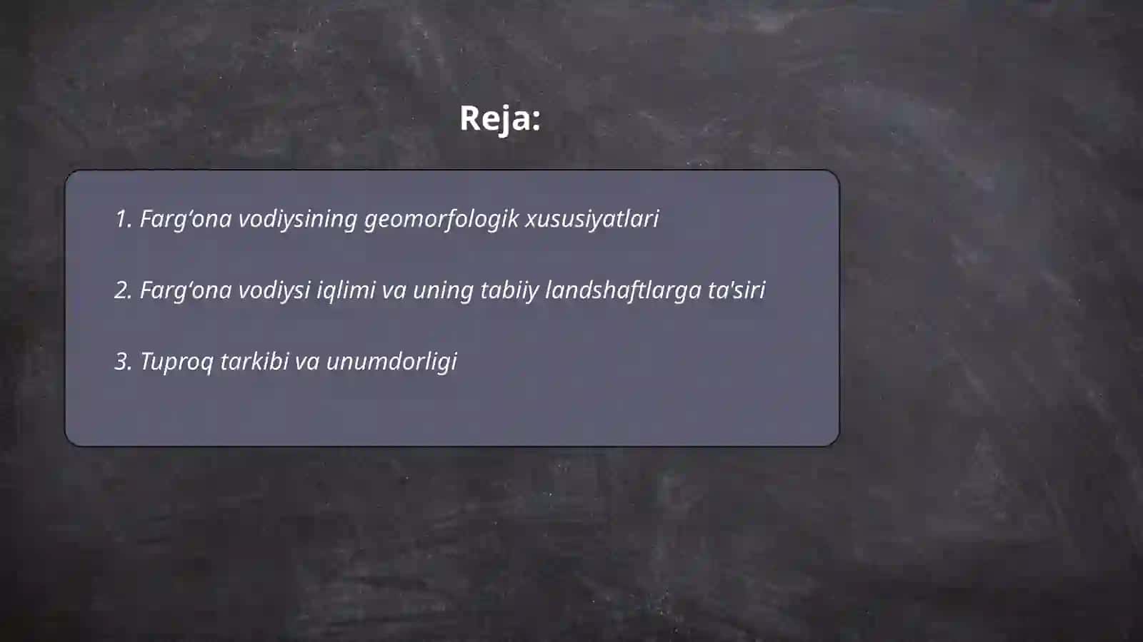 Fargʻona vodiysi tabiiy landshaftlarini tahlil qilish 2
