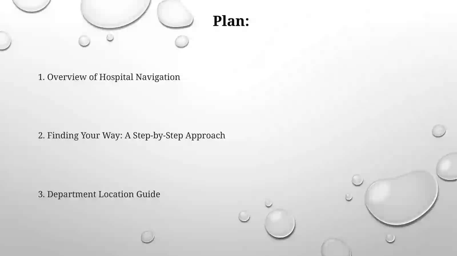 Create a hospital map with English directions 2