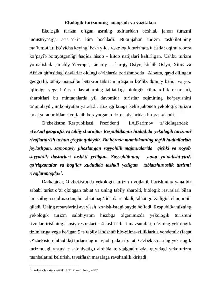 Ekolog maqsad va vazifalar 2