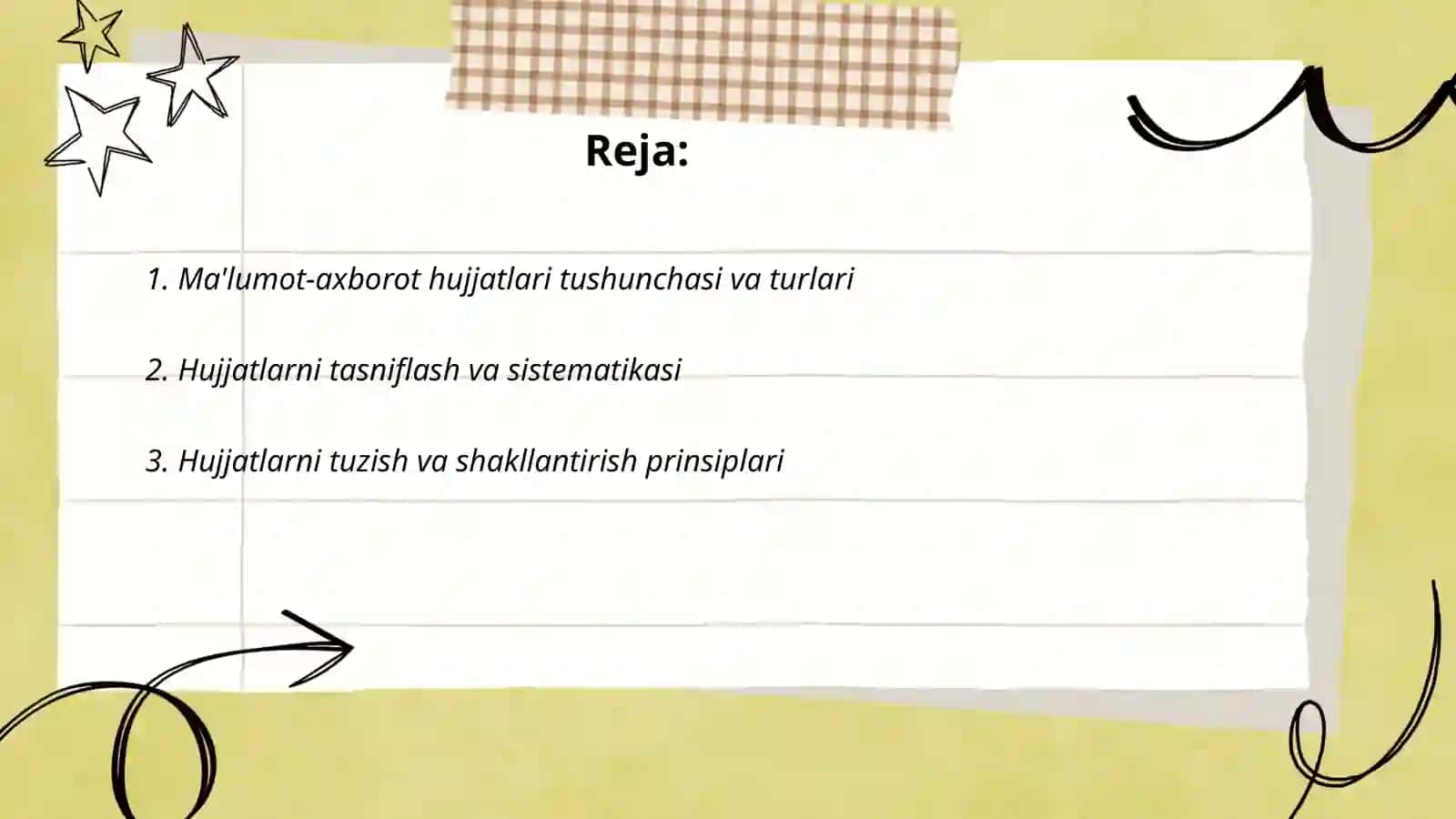 Ma'lumot-axborot hujjatlari 2