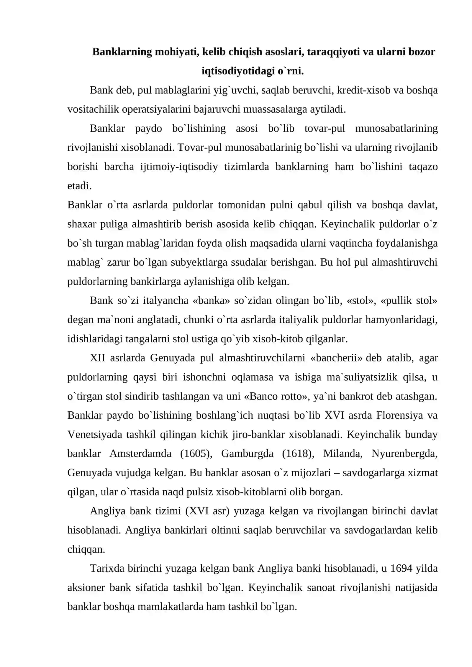 O‘ZBEKISTONDA BANK TIZIMI TAKOMILLASHTIRISH VAZIFALARI VA ASOSIY YO‘NALISHLARI 2