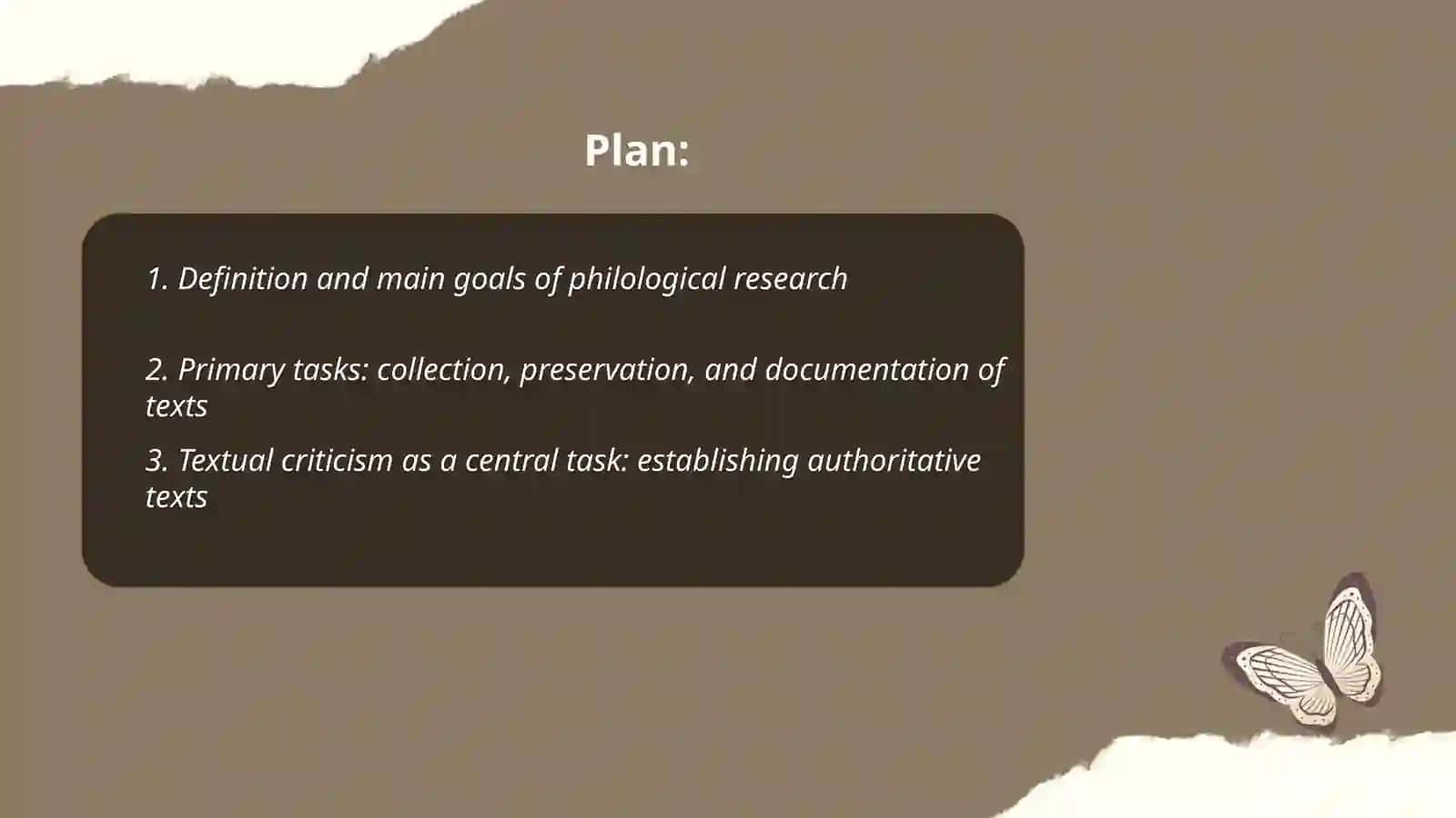 Goals and tasks of philological research; subject matter and object. Baxodirova Muxlisa 2