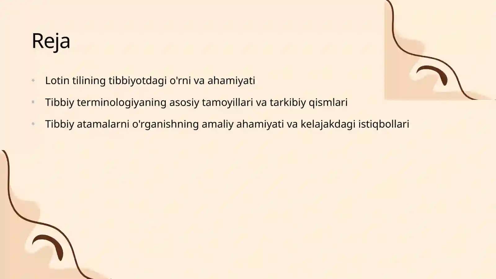 Lotin tili va tibbiy terminologiya fanining asosiy bolimlari 2