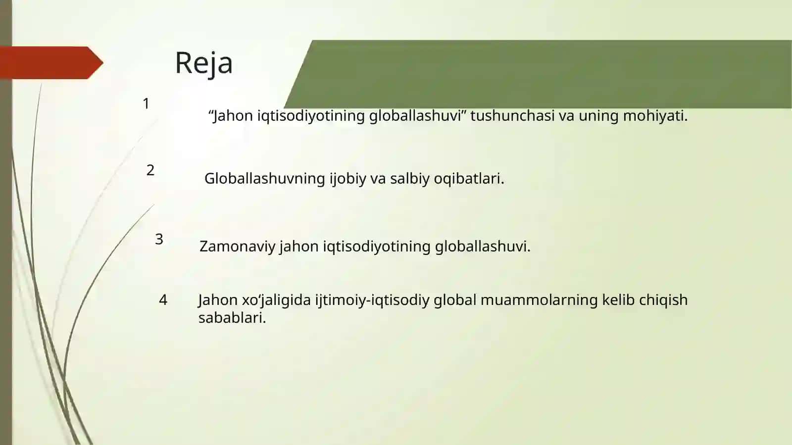 JAHON IQTISODIYOTINING GLOBALLAShUVI 2