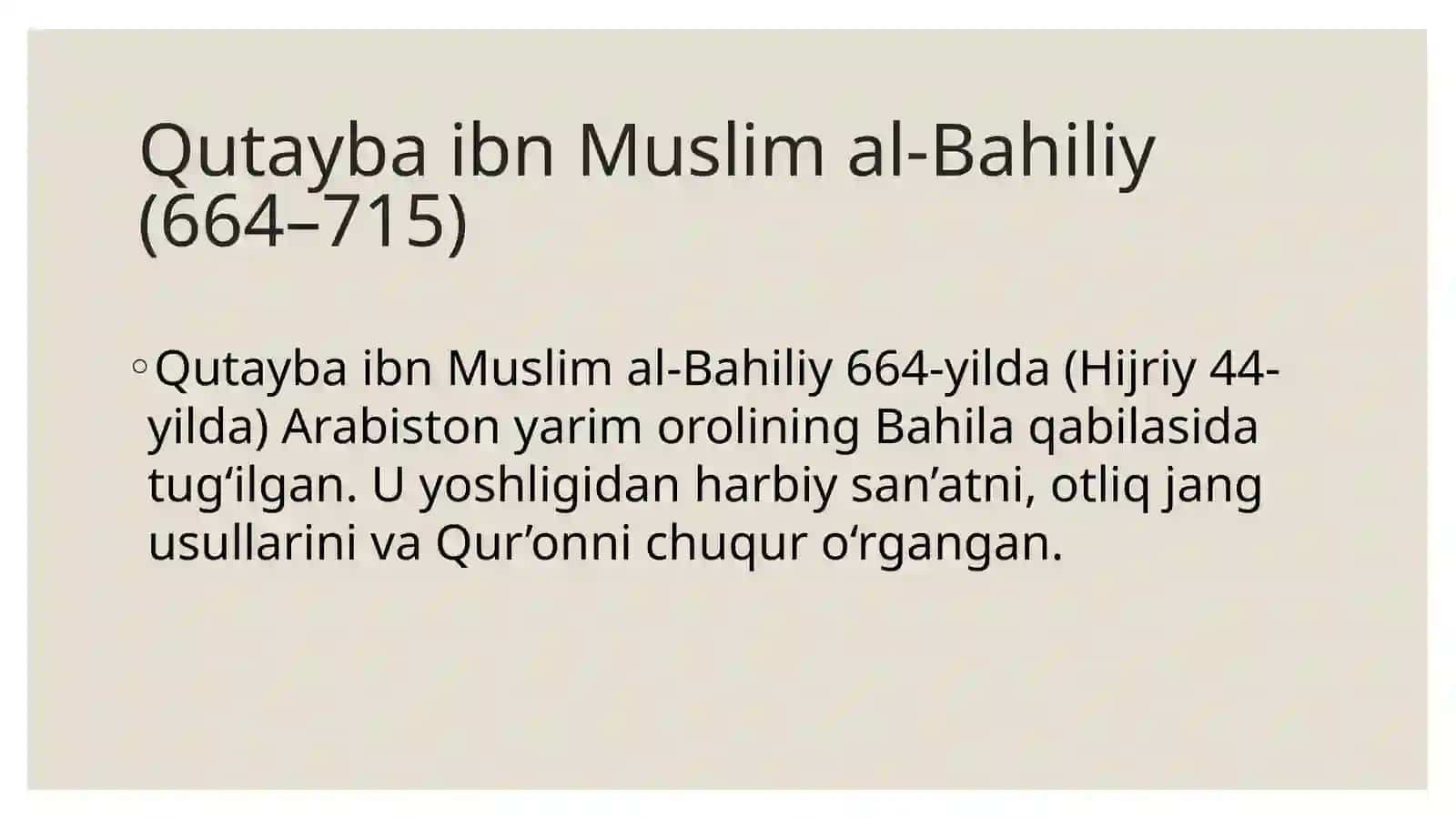 Qutayba ibn Muslim al-Bahiliy 2