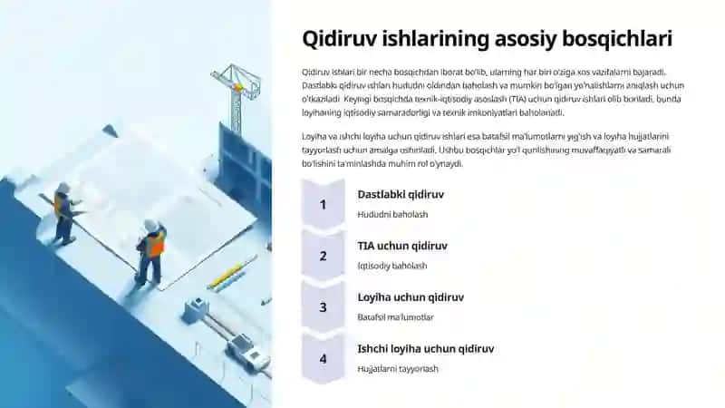 Avtomobil yo'llarini loyihalashda qidiruv ishlari 2
