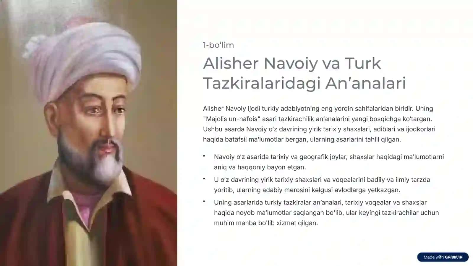 Turk Tazkiralarida Navoiy An'analari, Rasul Hamzatov Ijodi va Nisoriy She'riyati 2