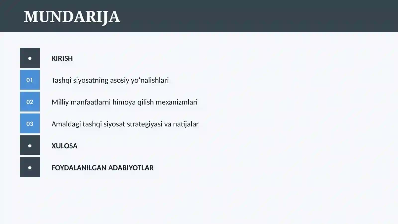 O’ZBEKISTON RESPUBLIKASI TASHQI SIYOSATINING MAQSAD VA VAZIFALARI 2
