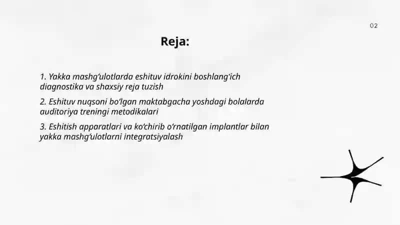 Yakka mashg‘ulotlarda eshituv idrok ustida ishlash 2