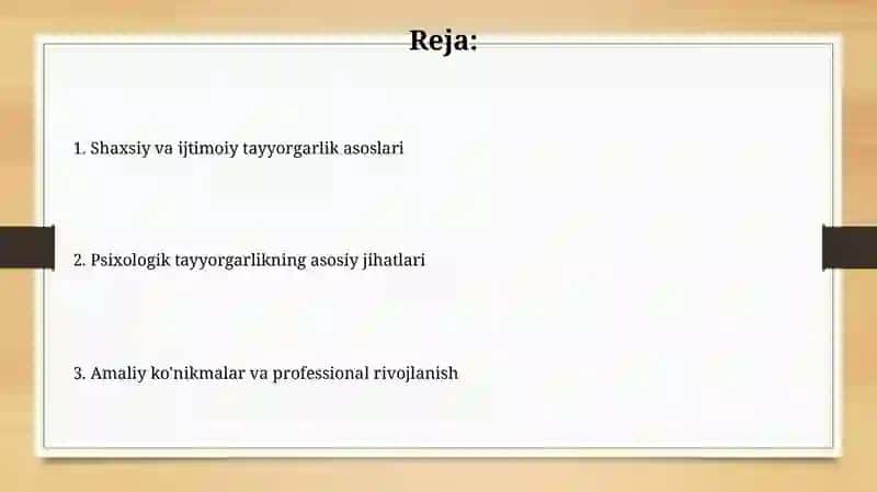 Shahsiy va ijtimoiy psixolgik tayyorgarlik 2
