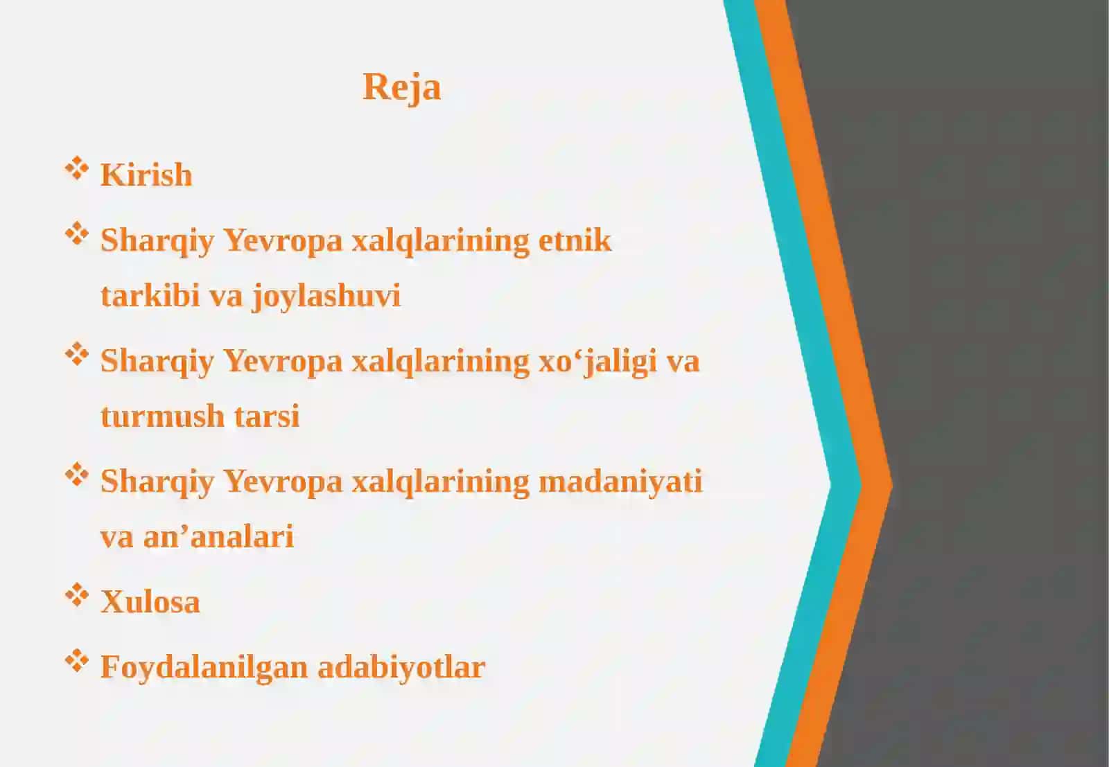 Sharqiy Yevropa xalqlari ixo'jaligi va madaniyati 2