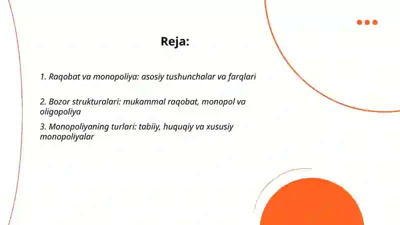 Raqobat va Monopoliya 2