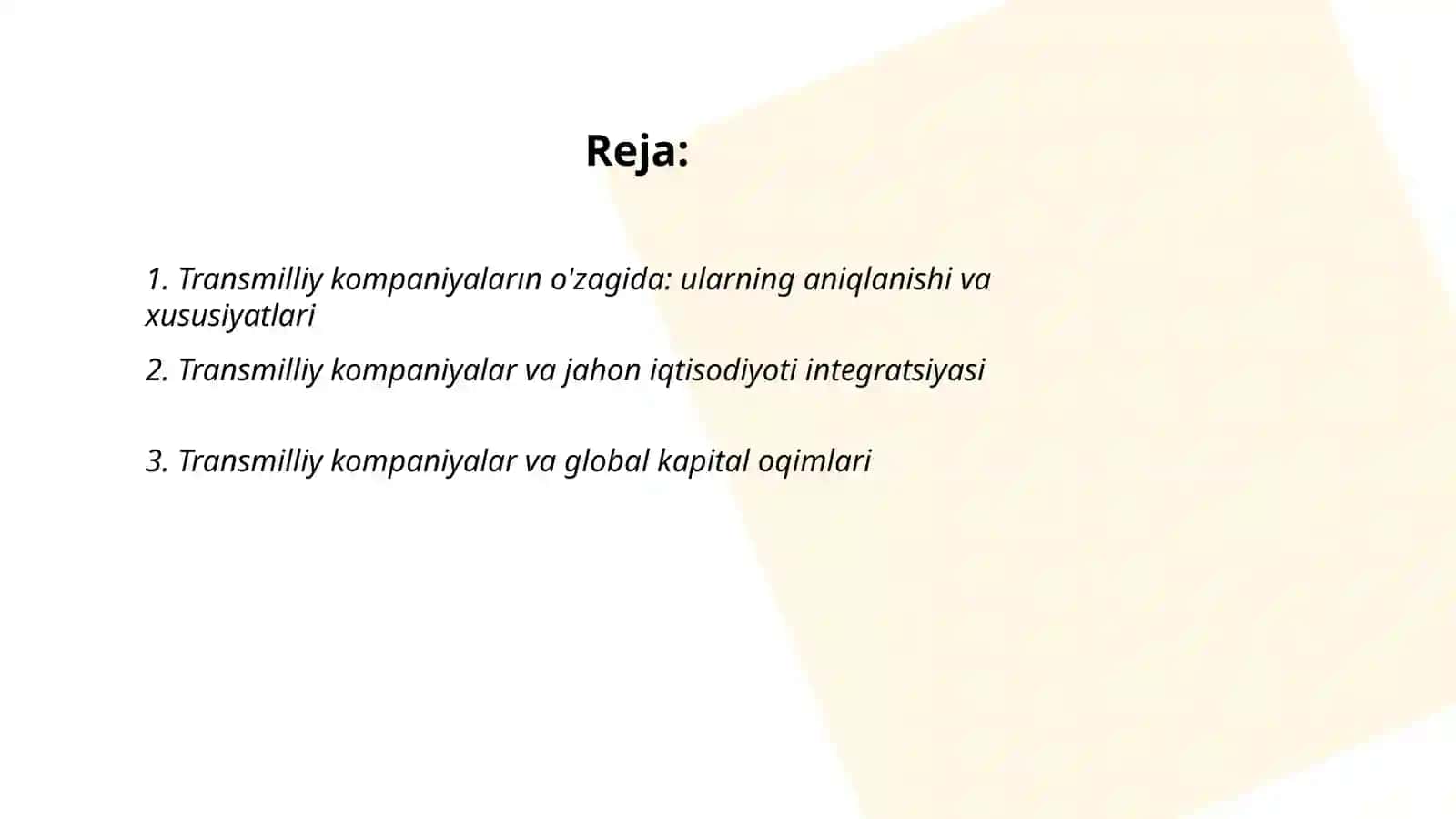 Transmilliy kompaniyalarning jahon xo'jaligidagi roli 2