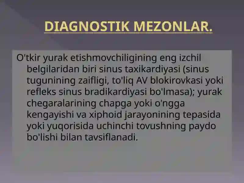 O'ng qorincha yurak etishmovchiligi diagnostikasi 2