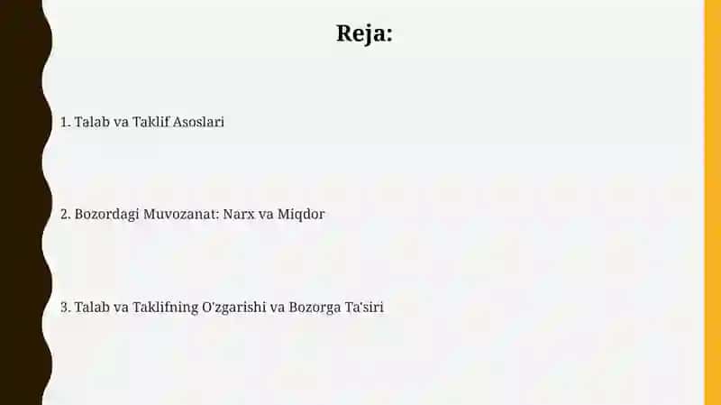 Talab va Taklif muvozanati 2