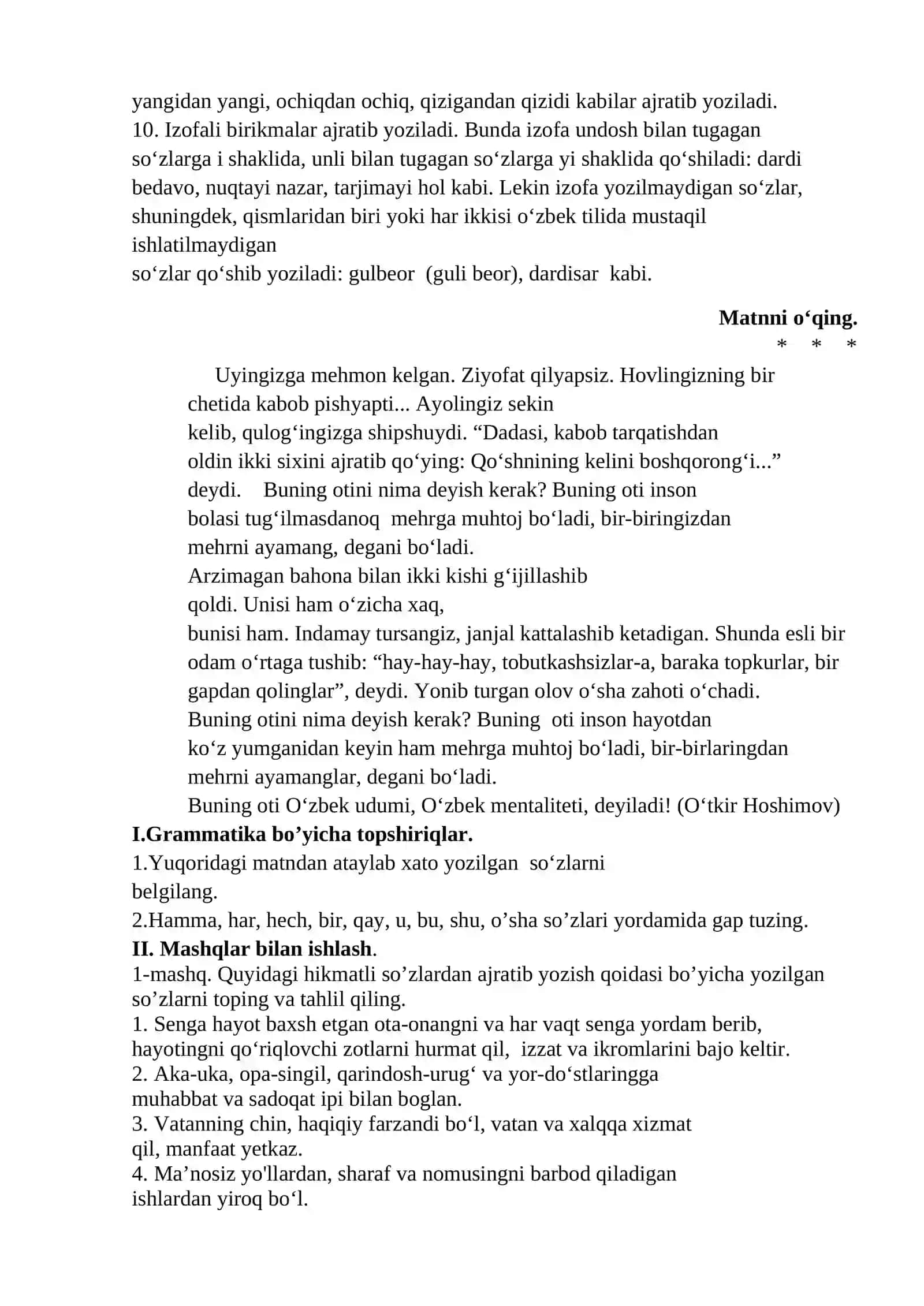 O‘zbek adabiy tilida ajratib yozish 2