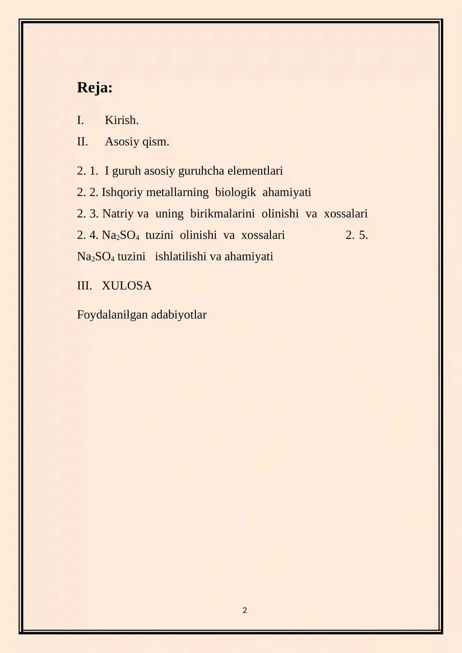 Natriy sulfat tuzining olinishi va xossalari 2