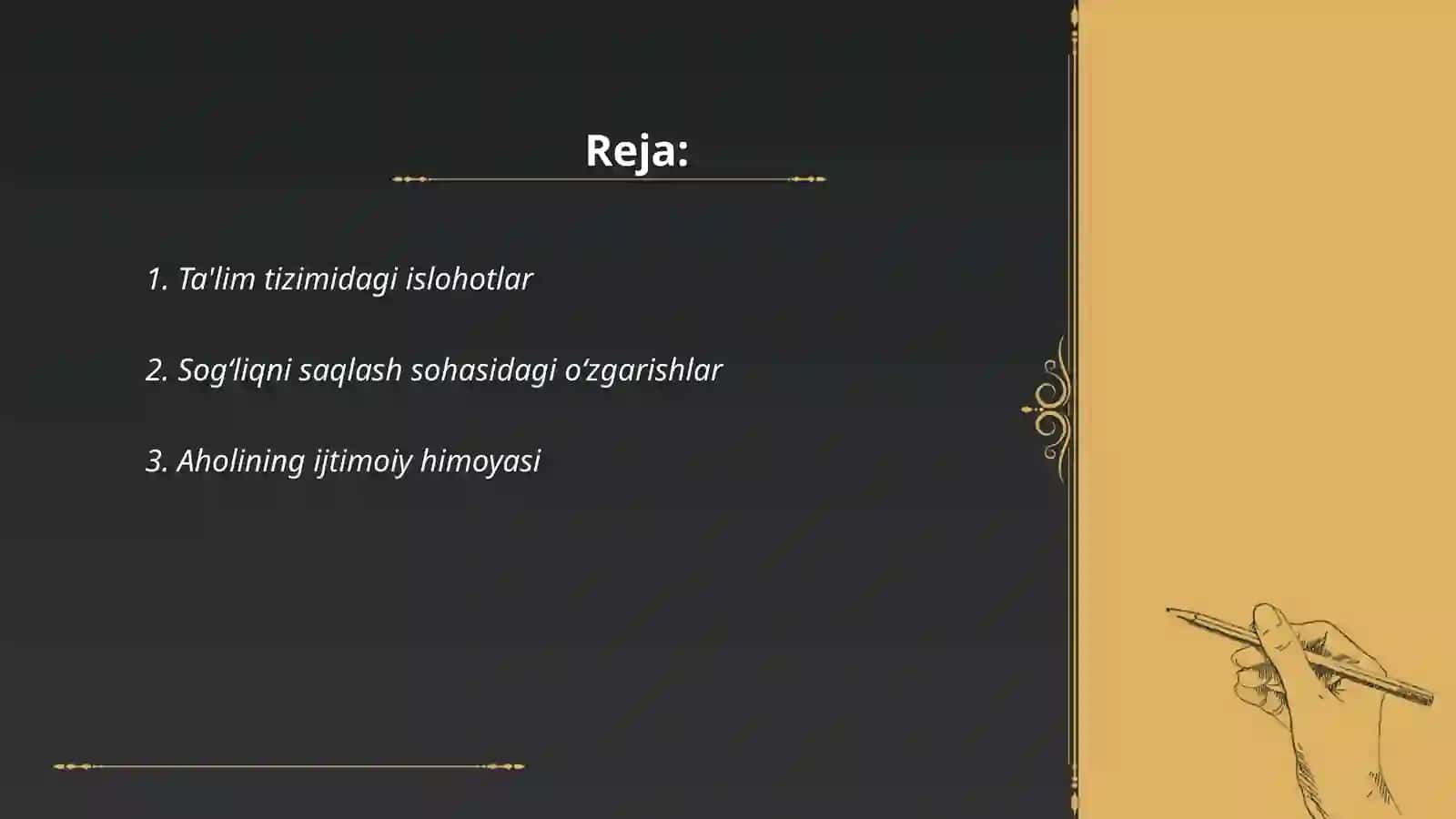 Oʻzbekistonda ijtimoiy sohada amalga oshirilayotgan oʻzgarishlar mazmun mohiyati 2