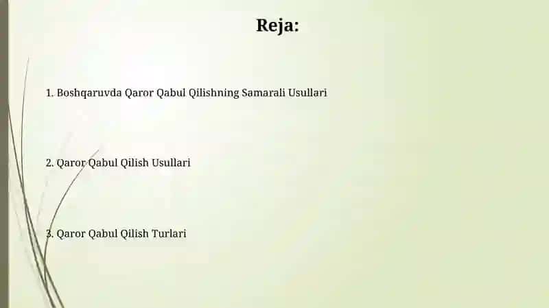 Qarorlarni amalga oshirish va monitoringi 2