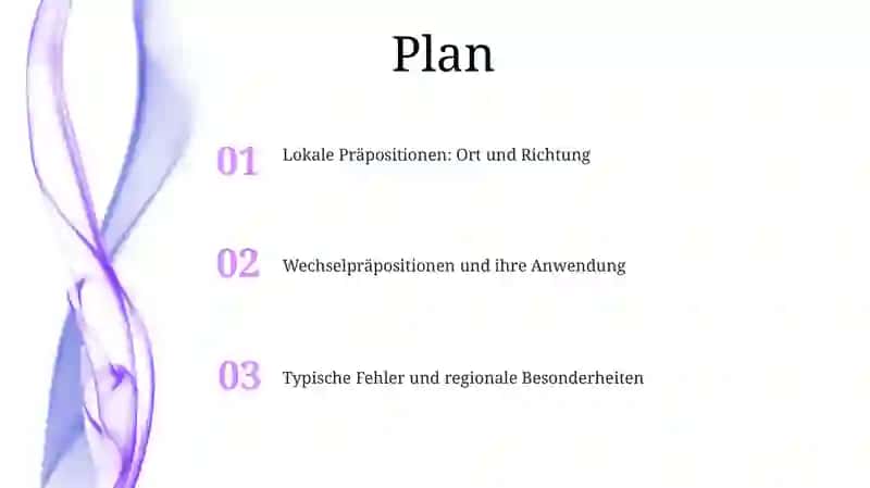 Lokale Präpositionen – Orts- und Richtungsangaben 2