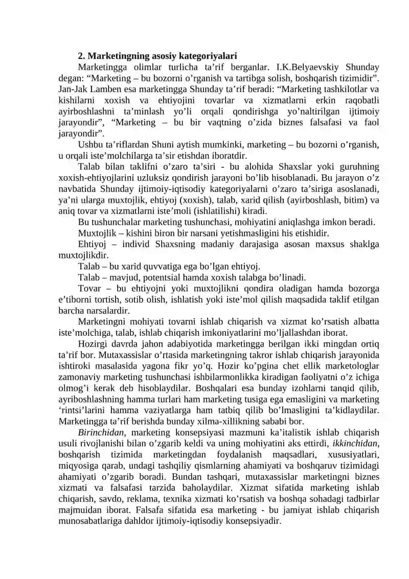 Marketingning ijtimoiy–iqtisodiy asoslari 2