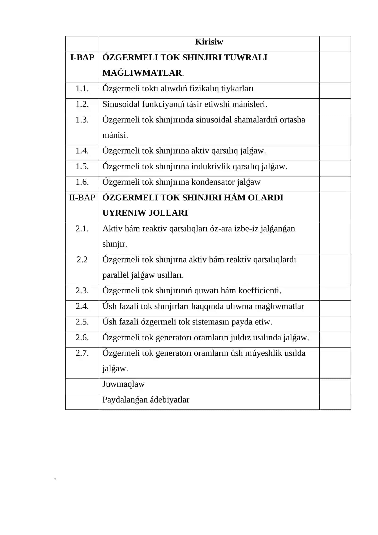 Ózgermeli tok shínjiri hám olardı uýreniw jollari 2