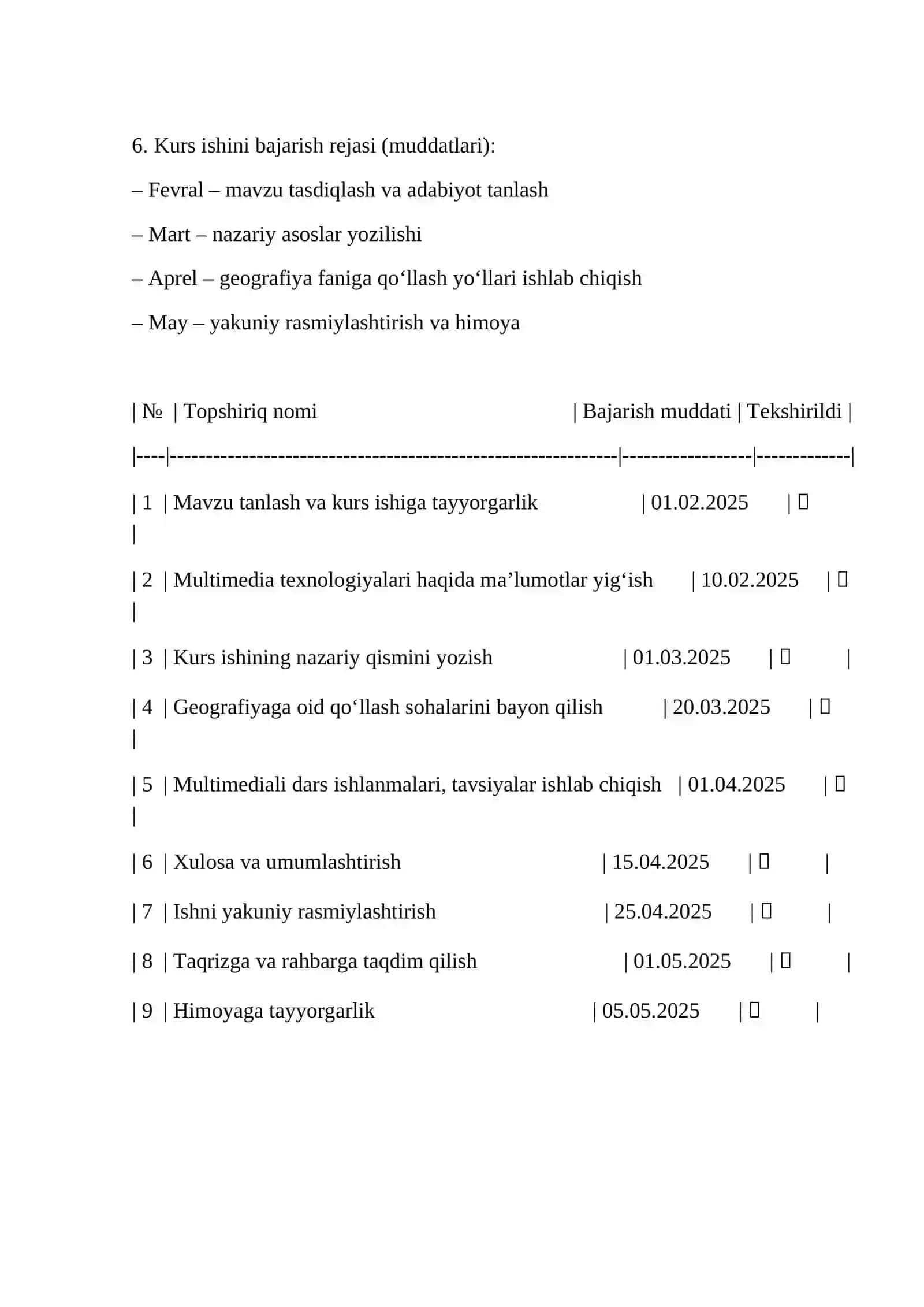 Geografiya va tabiiy fan o’qitish metodikasi 2