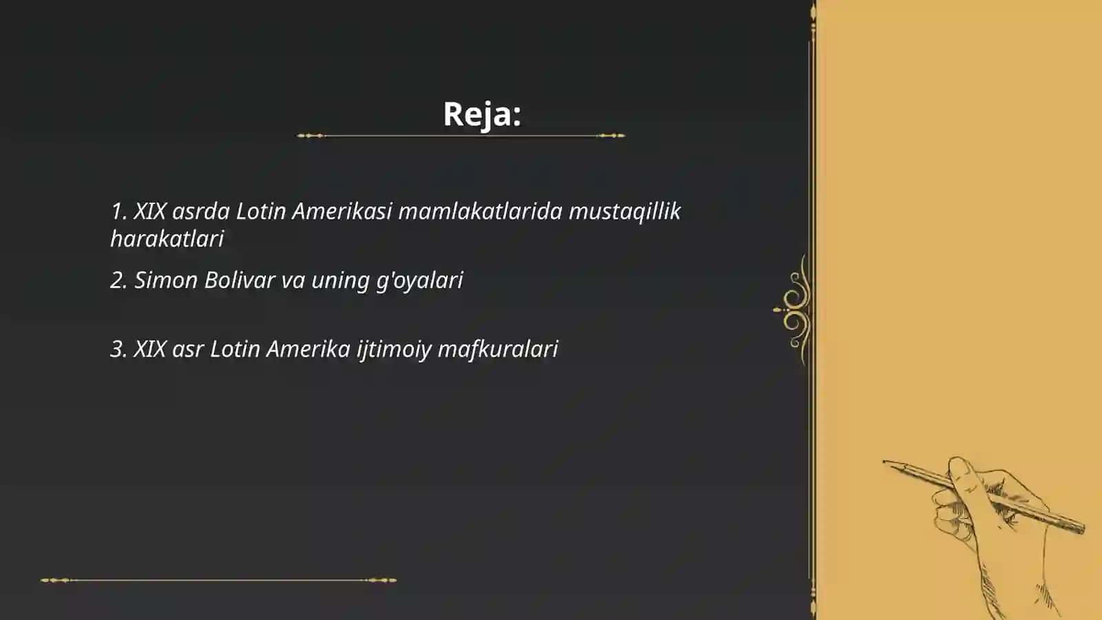 XIX - XX asrda Lotin Amerikasi va Afrika mamlakatlarida siyosiy mafkuralar 2