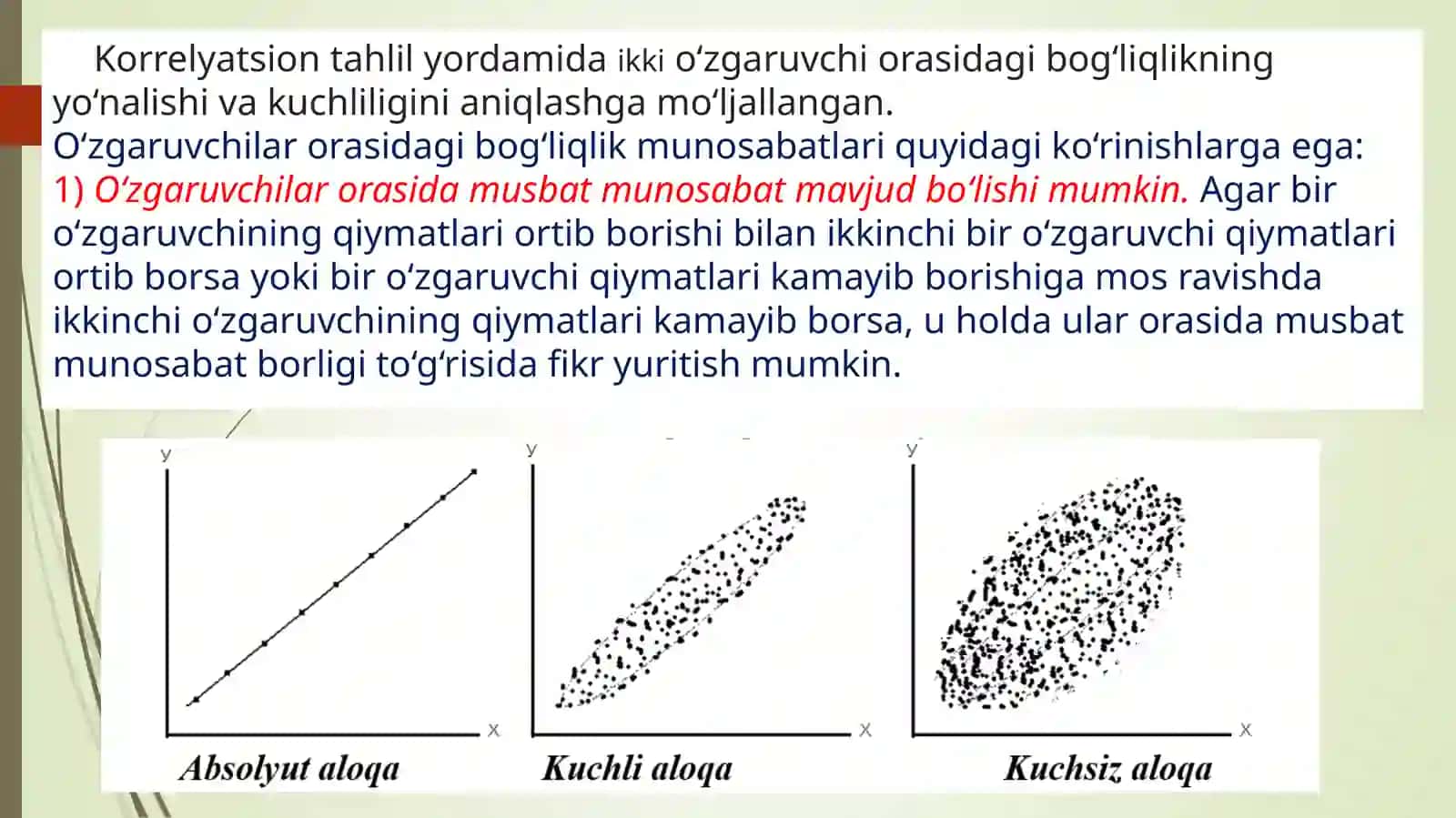 Korrelyatsion tahlil mezonlari 2