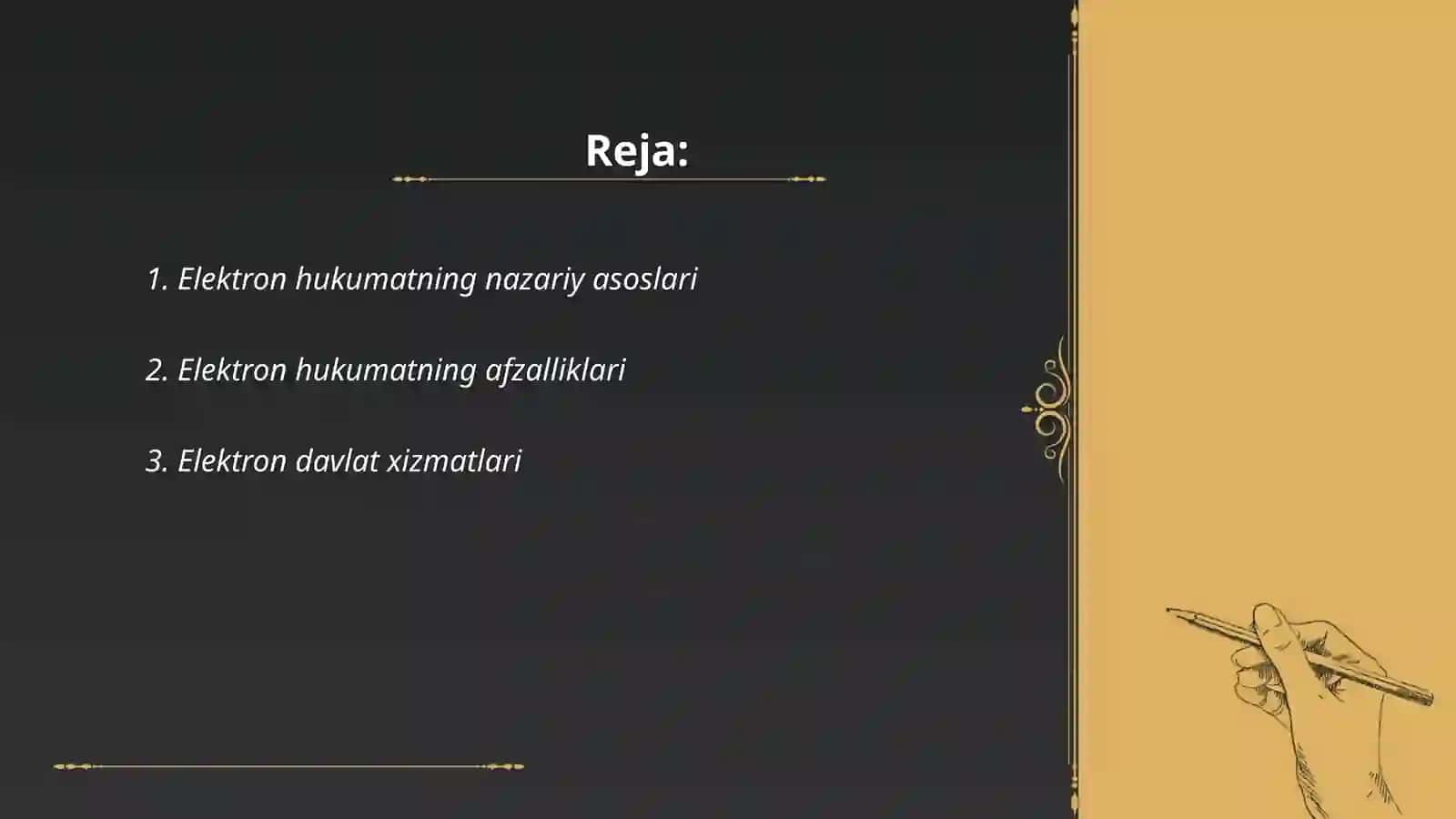 Insitusyanal iqtisodiyotda davlat va hukumat elektron hukumatni shakilantirish 2