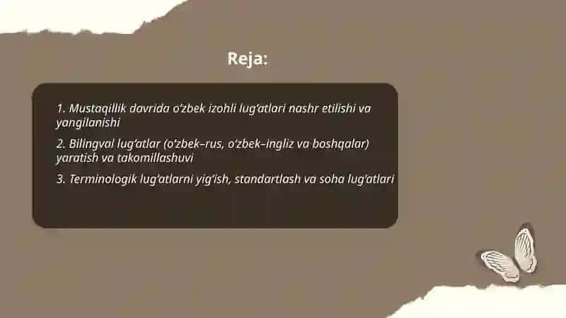 Istiqlol davri o‘zbek lug‘atshunosligi erishgan yutuqlar 2