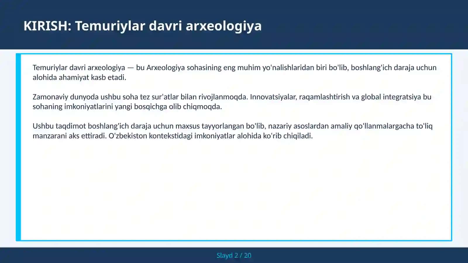 Temuriylar davri arxeologiya 2