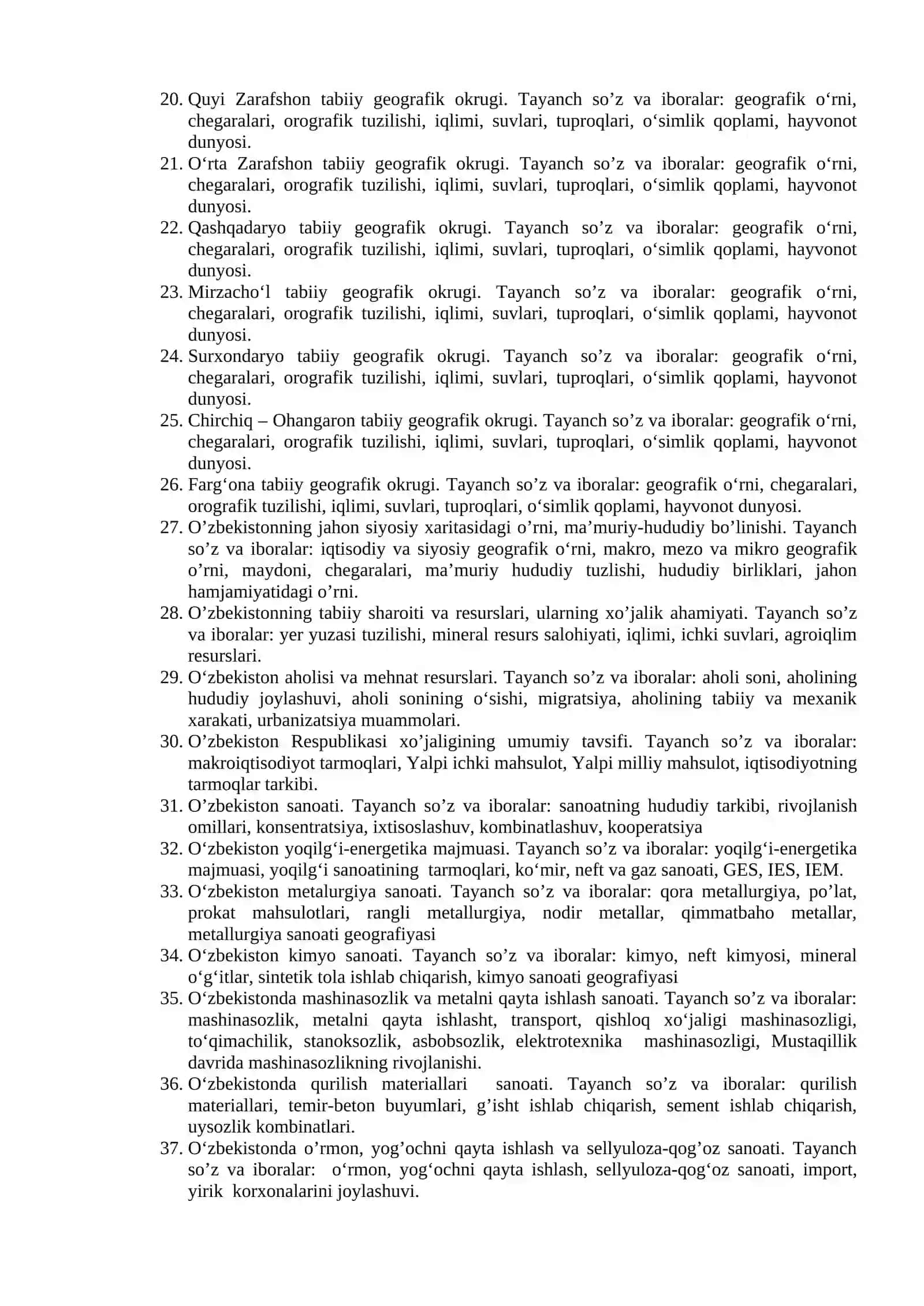 O‘zbekiston tabiatining o‘ziga xos xususiyatlari 2