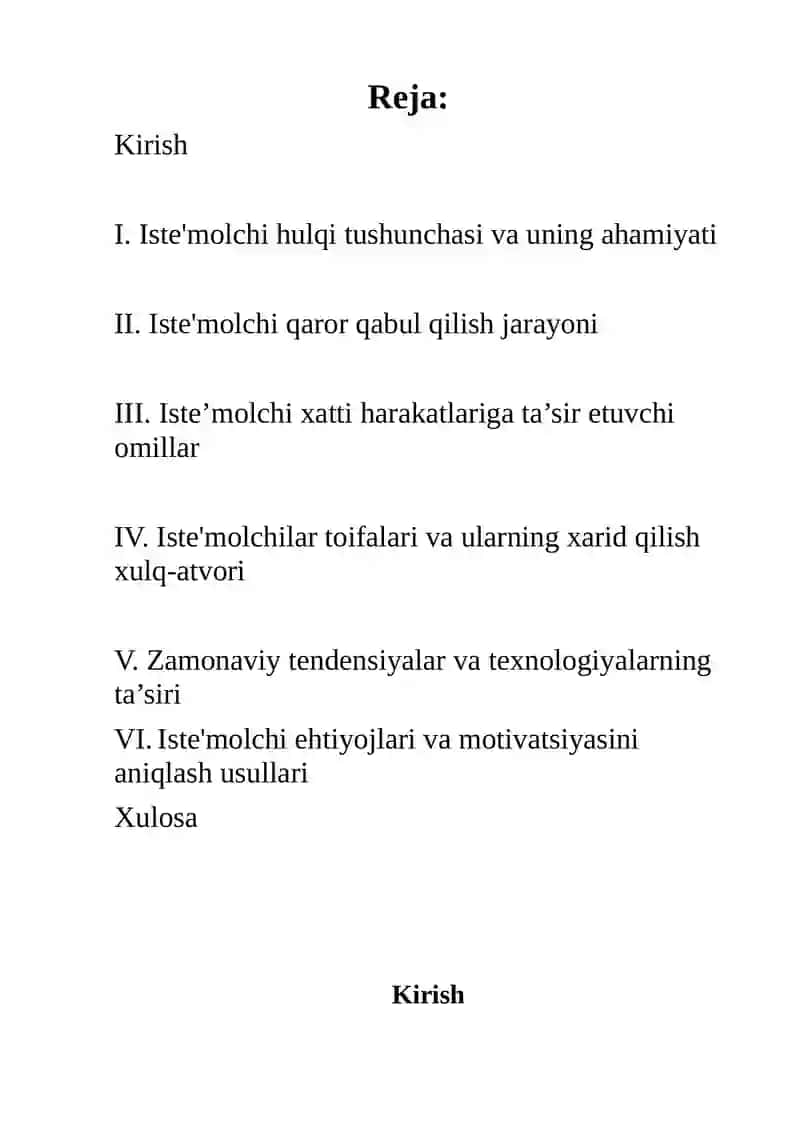 Iste’molchi hulqi nazariyasi 2