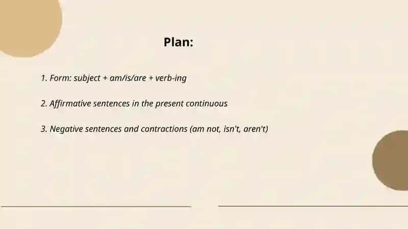 Present Continuous 2