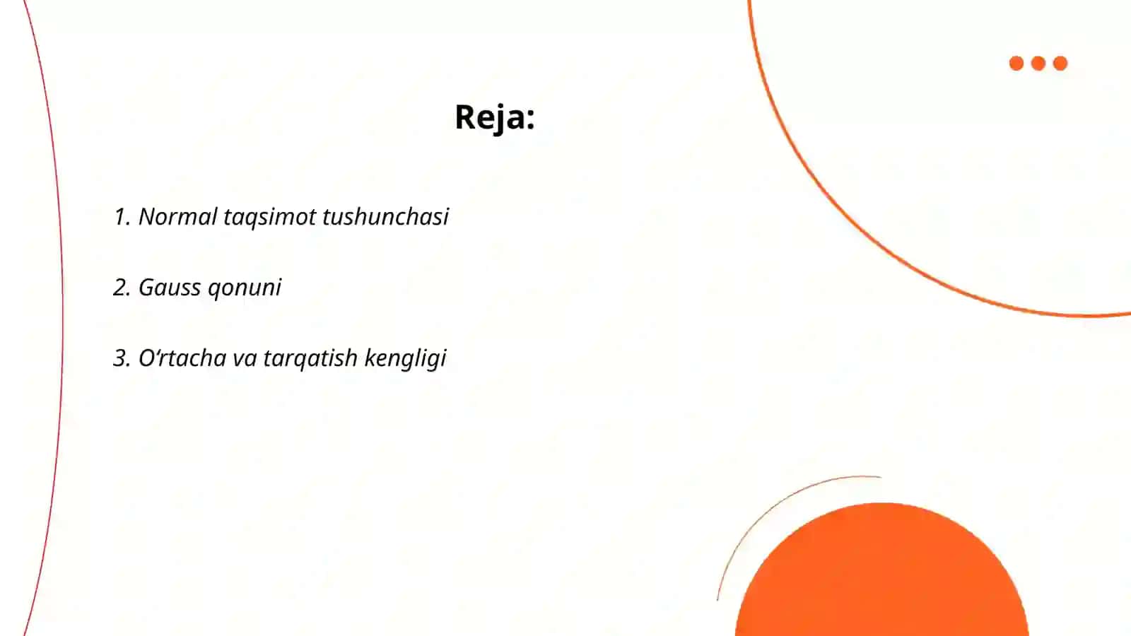 Normal taqsimot va uning xususiyatlari 2